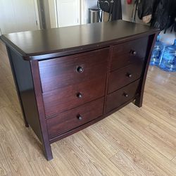Six Drawer Dresser, Solid Wood