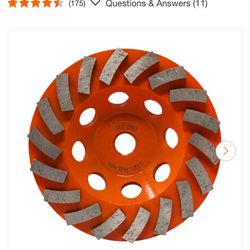 RIDGID 5 in. 18-Segment Turbo Cup Grinding Wheel Power Tool Accessory. Blades 