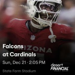 2 AZ Cardinal VS Falcons PLUS Red Parking Pass