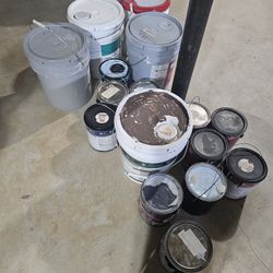 Lots Of New Paint 5 Gallon And 1 Gallon Grey's 