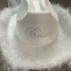 Bride Cowboy Hat With Veil 
