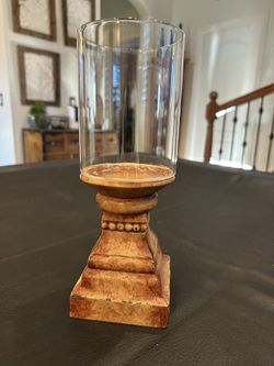 Glass And Resin Candle Holder