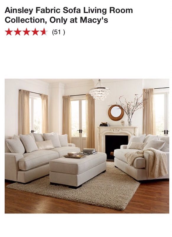 Ainsley Fabric Sofa Macys Baci Living Room