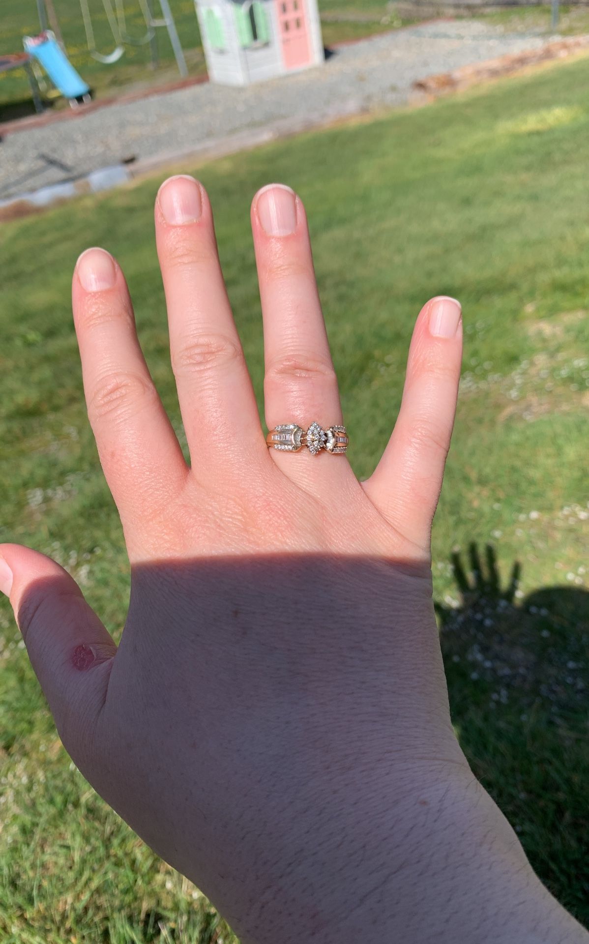 Marquis Diamond Wedding Ring Size 7 3/4