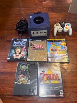GameCube with controller, memorycard & 5 games