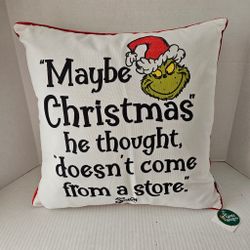 The Grinch Decorative Throw Pillow 
NEW 