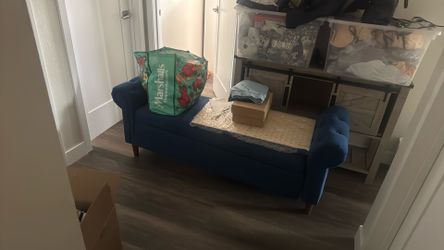 Blue little sofa