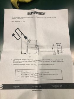 Superwinch harness for Tiger shark winch