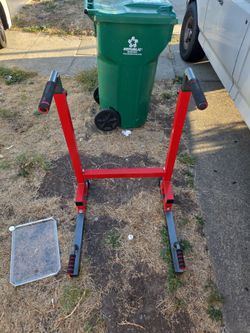 Red Steel Push-Up Stand Bars