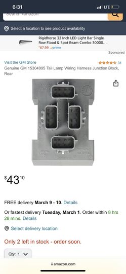 Silverado Taillight Junction Box