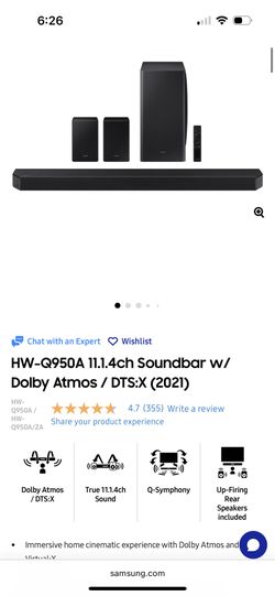 HW-Q950A 11.1.4ch Sound bar Samsung Dolby Atmos