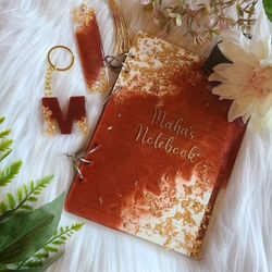Notebook With personalized Resin Cover