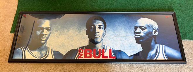 1996 Nike No Bull Poster Chicago Bulls Jordan/Pippen/Rodman