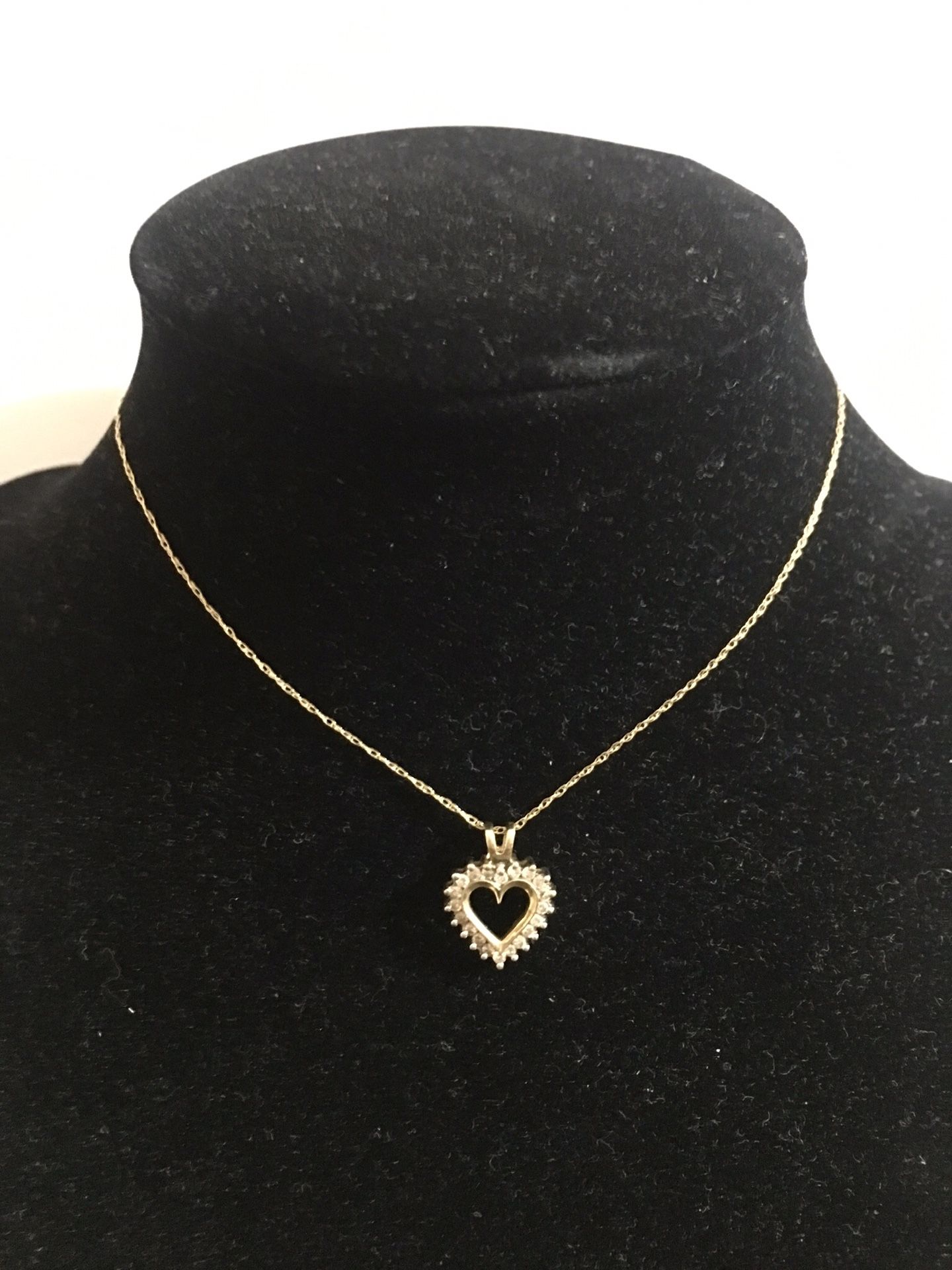 10k diamond necklace