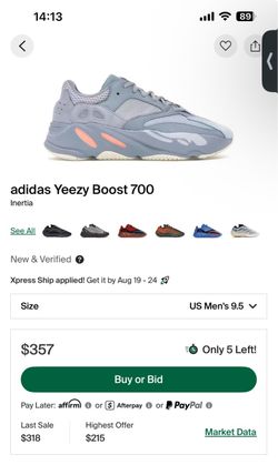 ADIDAS YEEZY BOOST 700 'INERTIA' sneaker
