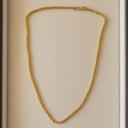40$ 18inch 14k Gold Rope Chain 