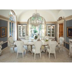 8-Person Extendable Double Pedestal Dining Set