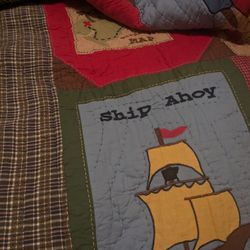 Kids Pirate Theme Bed Quilt 