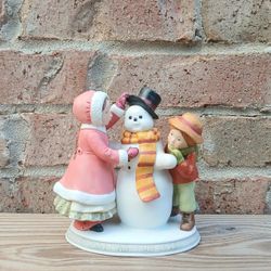 Vintage Holly Hobbie Porcelain "Christmas Fun 1978" Figurine 