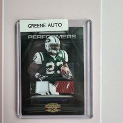 Shonn Greene Donruss Gridiron Gear Football Card performers 2009 12/25 autographed 