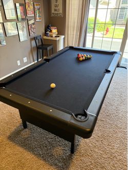 GoSports 7 ft Billiards Table with GARSEN Pool Cue Sticks - 58 inch 18 oz 19 oz 20 oz 21 oz