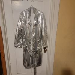 Ivy Park Unisex Mettalic Parka Long Coat Jacket Size 3 XL