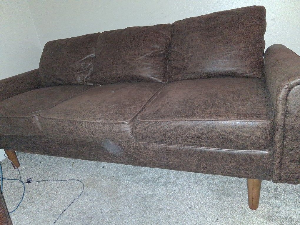 2nd PRICE DROP!!Wayfair Faux Leather Sofa (6 ft)