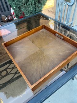 Crate & Barrel Wood Tray!
