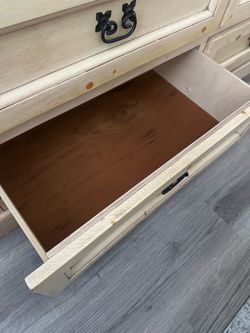 Large 9 drawer dresser and 2 large night stands