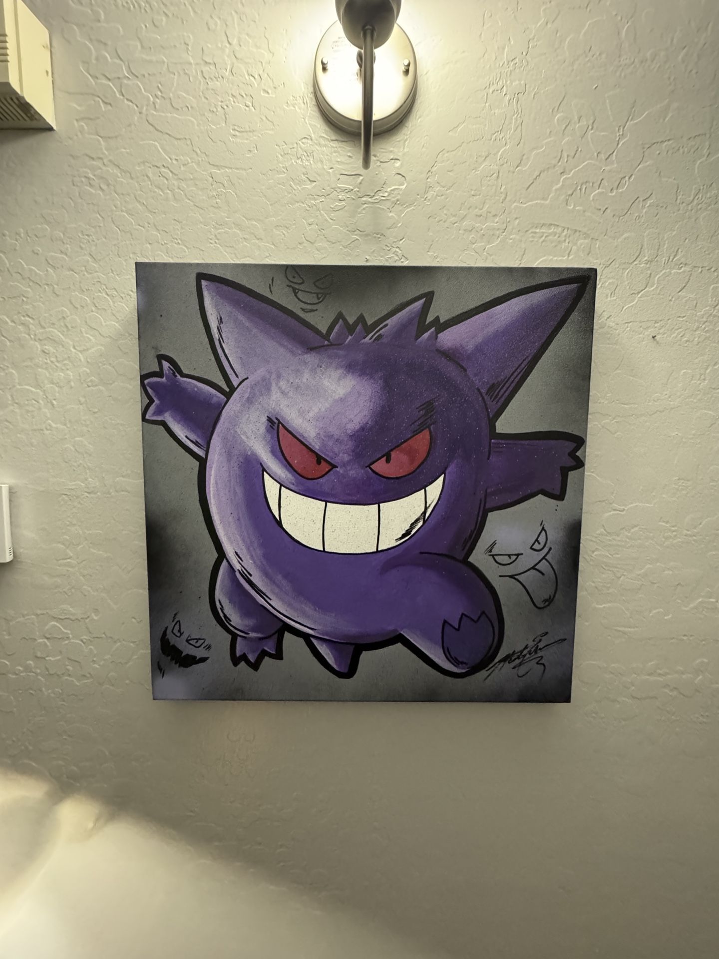 Gengar Acrylic Painting (20x20)