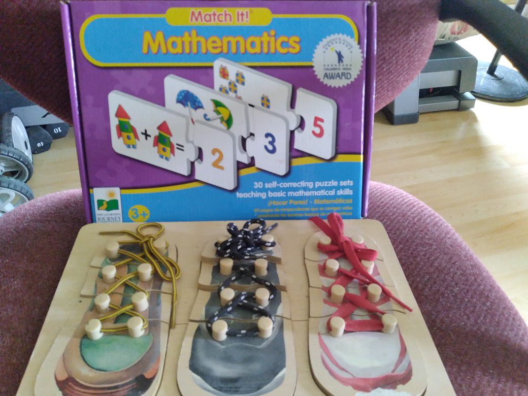 Mathematics Match IT Game And Learn To Tie Puzzle