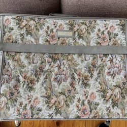 Vintage Jordache Luggage with flower pattern, lock, and strap