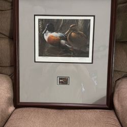 Limited Edition Wildlife Conservation Lithograph With Stamp By Guy Crittenden