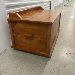 Vintage Hand Made Cedar Toy Box Chest