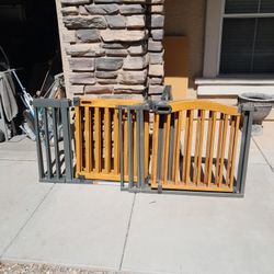 36" Tall Black Or White Metal Or Wood And Metal Security Gate Fences Child Pet Dog Baby Pressure Mount 4 Different Available $25-$30 Each See All Phot