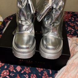 Azalea Wang Silver Boots