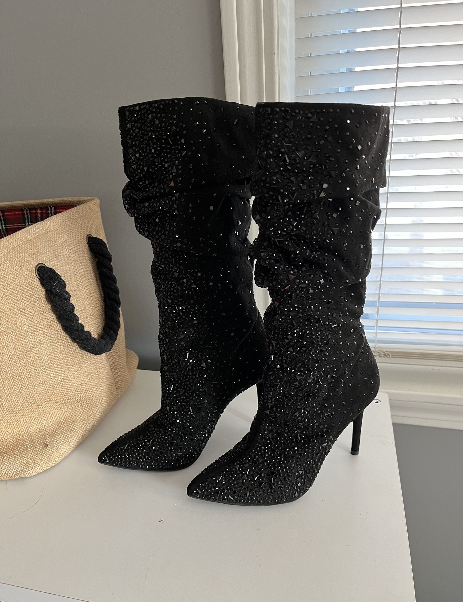 Jessica Simpson Lailee Black Boots 7.5