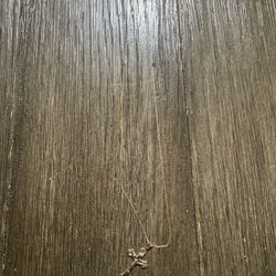 14k Gold Necklace With Crucifix Pendant 