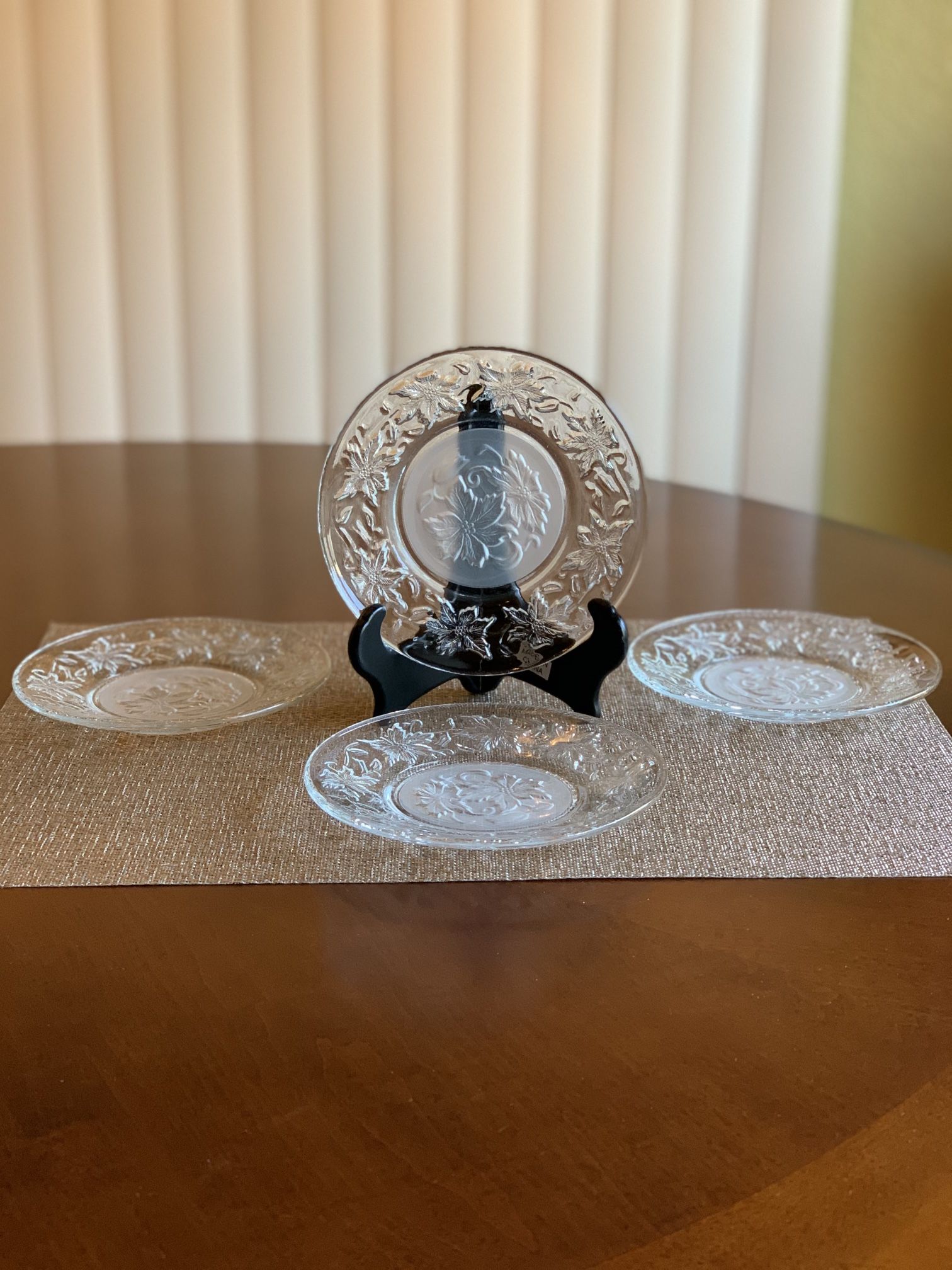 Princess House Fantasia Small Dessert Plates 6” Inches (Set Of 4)