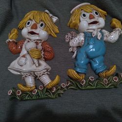 Vintage Ragged Ann and Andy wall Decor 