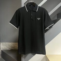 Prada Men’s Black Polo Shirt New 