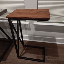 Wooden Top Small End Table