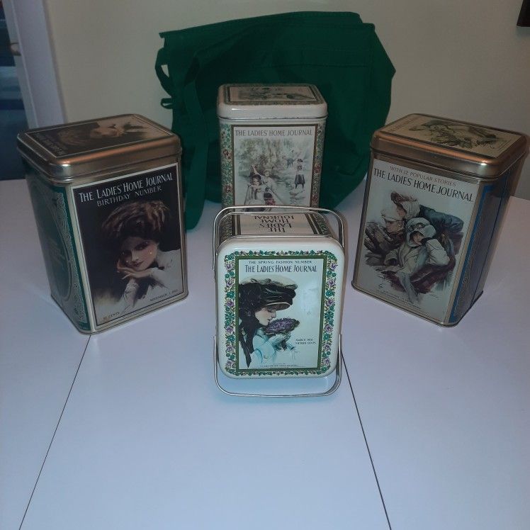 Vtg Ladies Home Journal Magazine Advertising Collectible Tins.