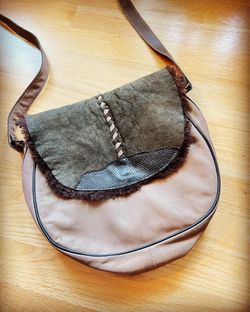 Gian Aldo Volandri Suede Saddle Bag Purse 