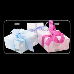 License Plate Novelty Car Front Isolated Blue Rose White Gifts