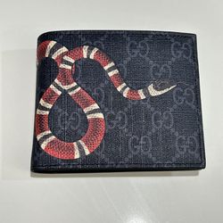 Gucci King snake Black Bifold Wallet