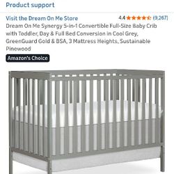 Crib, Spring Mattress, Bumpers