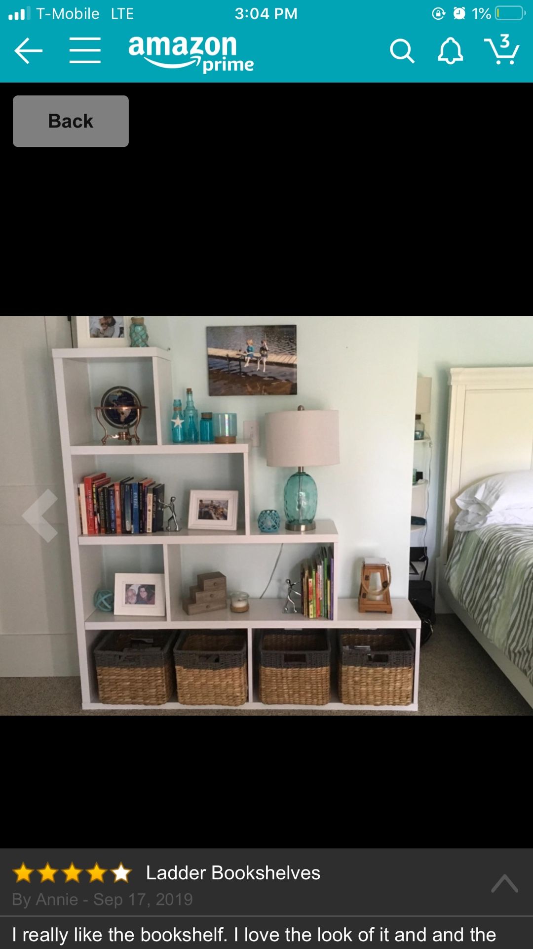 Ladder cube organizer shelf