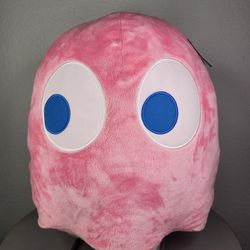 LARGE 15.5"Pac-Man Pink Pinky Ghost Plush 