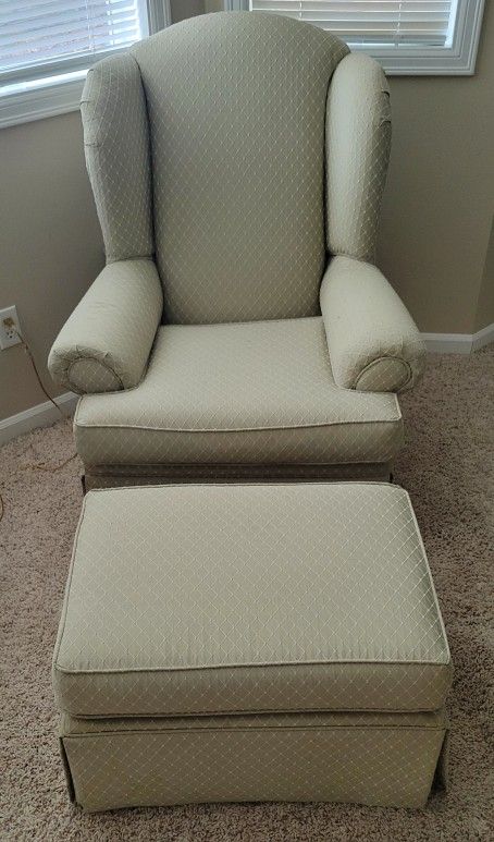 Wingback Chair & Ottoman
